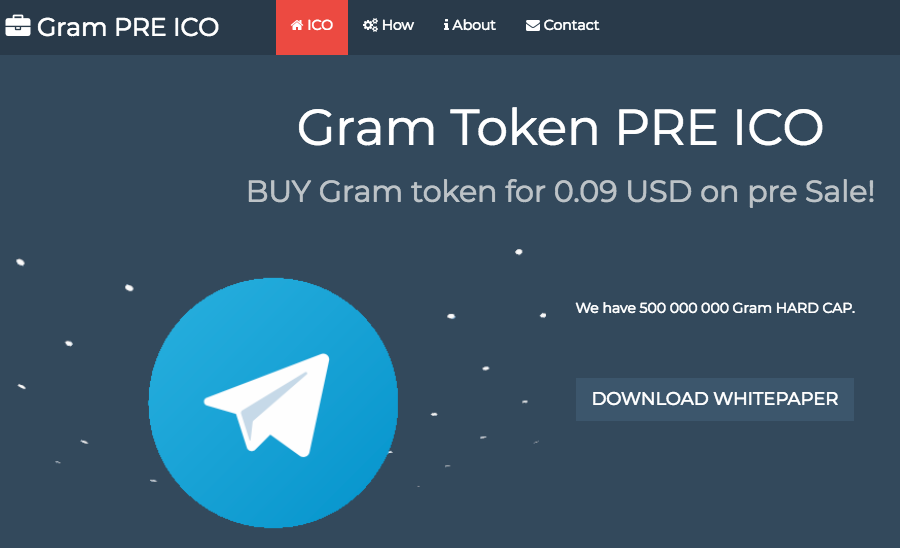 gram pre ico telegram